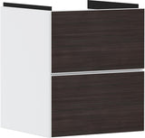 HANSGROHE Xevolos E Waschtischunterschrank 480 mm eiche dunkel mattweiß grifflos PushOpen