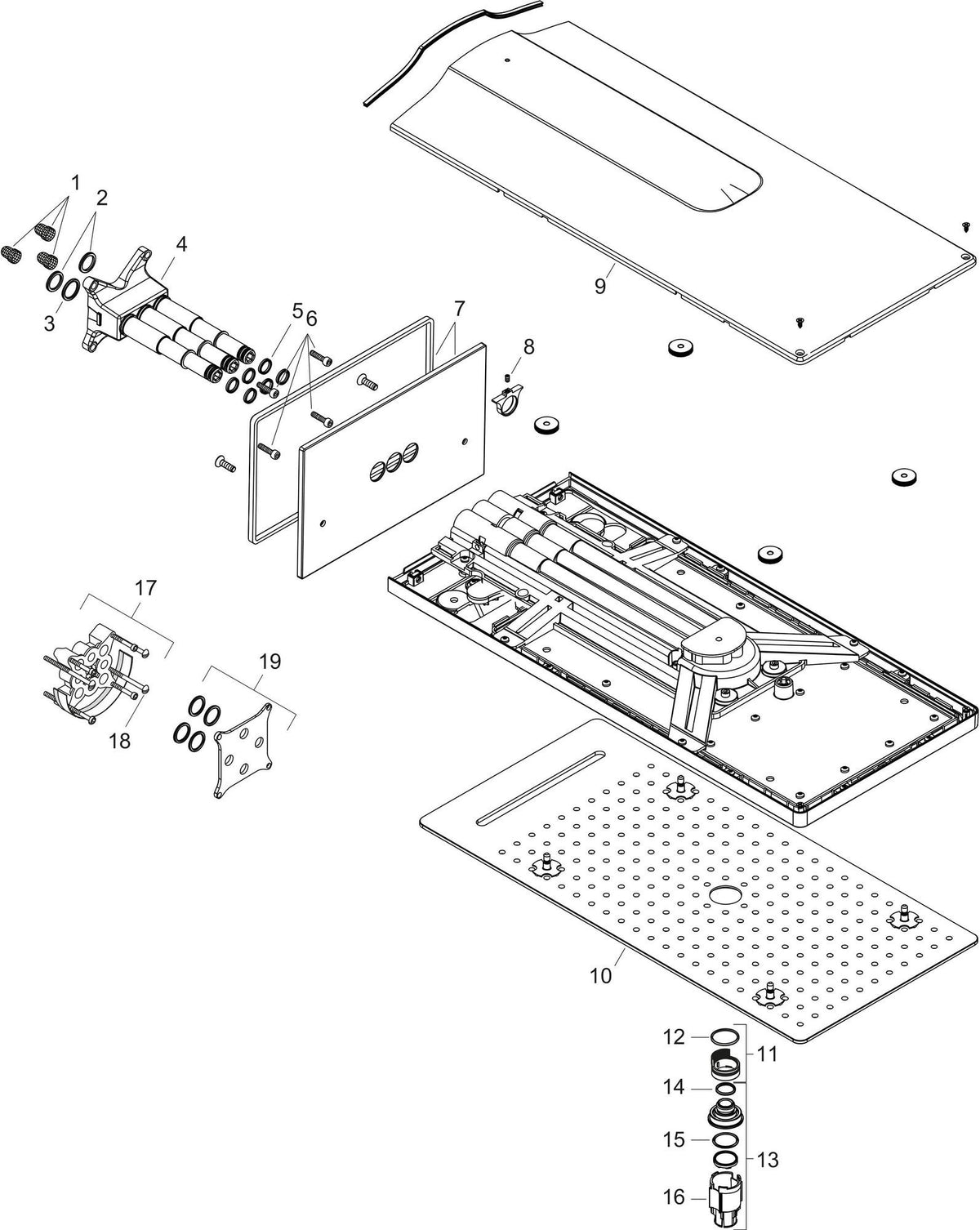 AXOR ShowerSolutions 250/580 3jet Kopfbrause – 580 x 260 mm, 3 Strahlarten, Chrom