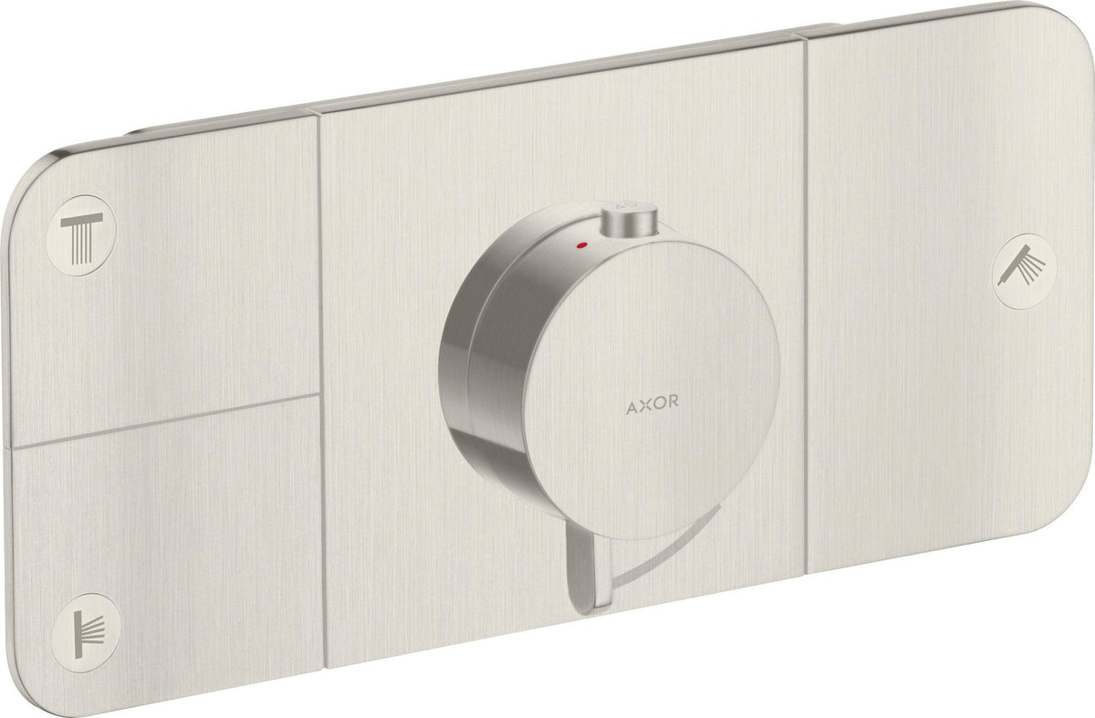 AXOR One Thermostatmodul für 3 Verbraucher – Chrom, Select-Tasten, Eco-Funktion