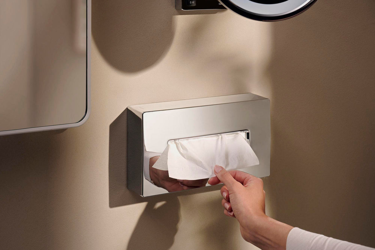 HANSGROHE AddStoris Kosmetiktuchbox Wandmontage chrom – Für handelsübliche Boxen