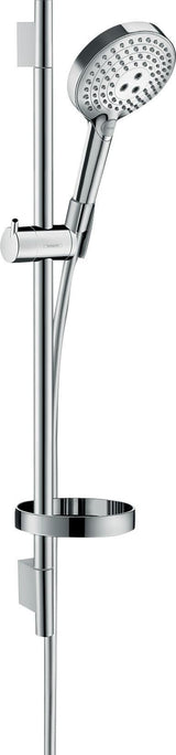 HANSGROHE Raindance Select S 120 Brauseset mit 3 Strahlarten, Select-Taste und Seifenschale in Chrom
