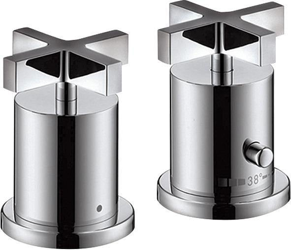 AXOR Citterio 2-Loch-Wannenrandarmatur mit Thermostat, Chrom, DN 15, 2 Verbraucher