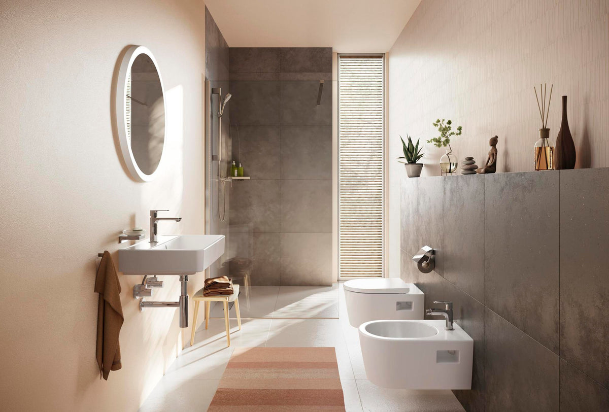 Hansgrohe Designsiphon FLOWSTAR S Chrom – Flaschensiphon DN 32 mit 65–165 mm Verstellweg