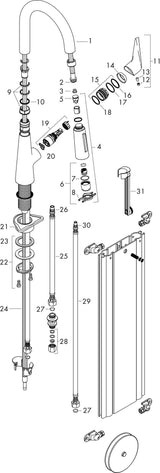 HANSGROHE HG Einhebel-Küchenmischer 160 TALIS S DN 15 mit sBox und Ausziehbrause chrom
