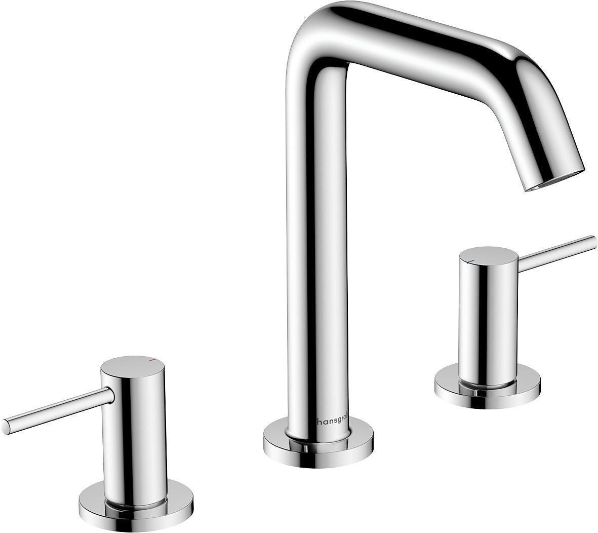 HANSGROHE Tecturis S 3-Loch-Waschtischmischer ComfortZone 150 mit Push-Open Ablaufgarnitur, Chrom