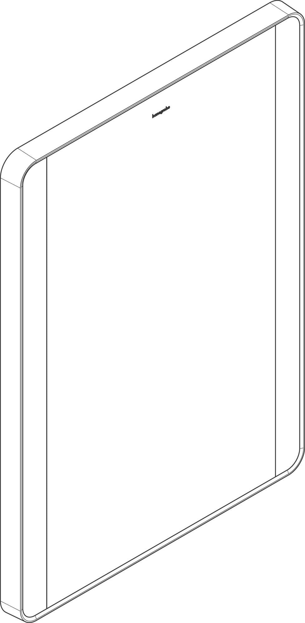 HANSGROHE Xarita Lite Q Wandspiegel 500x700 mm mit seitlicher LED-Beleuchtung und TouchlessSensor