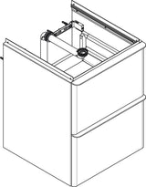 Hansgrohe Xelu Q Waschtischunterschrank 480 mm weiß hochglanz mit 2 Schubkästen und SoftClose