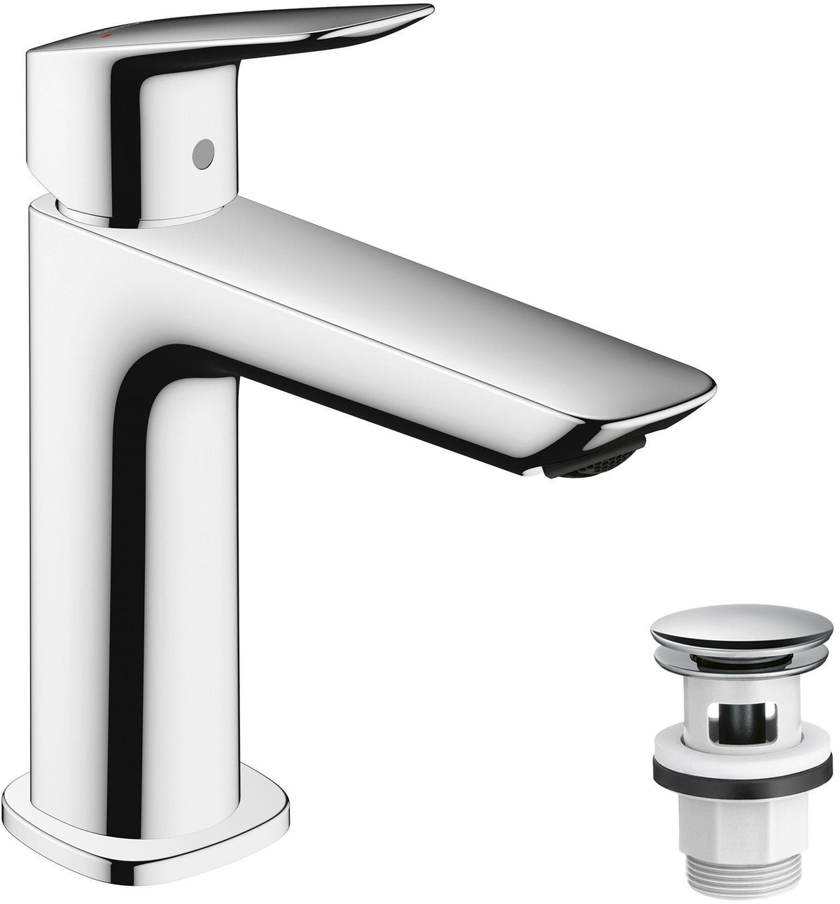 HANSGROHE HG Einhebel-Waschtischmischer 110 LOGIS mit Zugstangen-Ablaufgarnitur, chrom