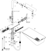 HANSGROHE Aquno Select M81 Spültischmischer 250 mit Ausziehauslauf 2jet Chrom