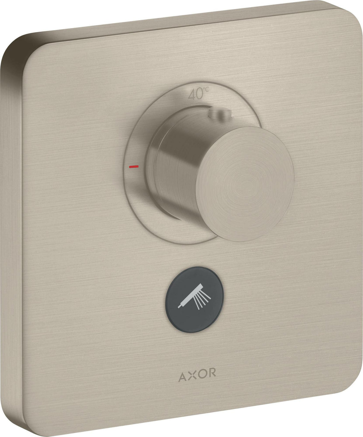 AXOR ShowerSelect Soft Highflow Thermostatbatterie für 1 Verbraucher – Chrom, quadratisch, Select-Button
