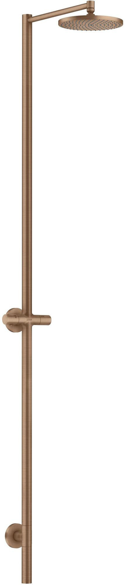AXOR STARCK Duschsäule mit Kopfbrause 240 mm, 1 Jet, polished gold optic – PowderRain