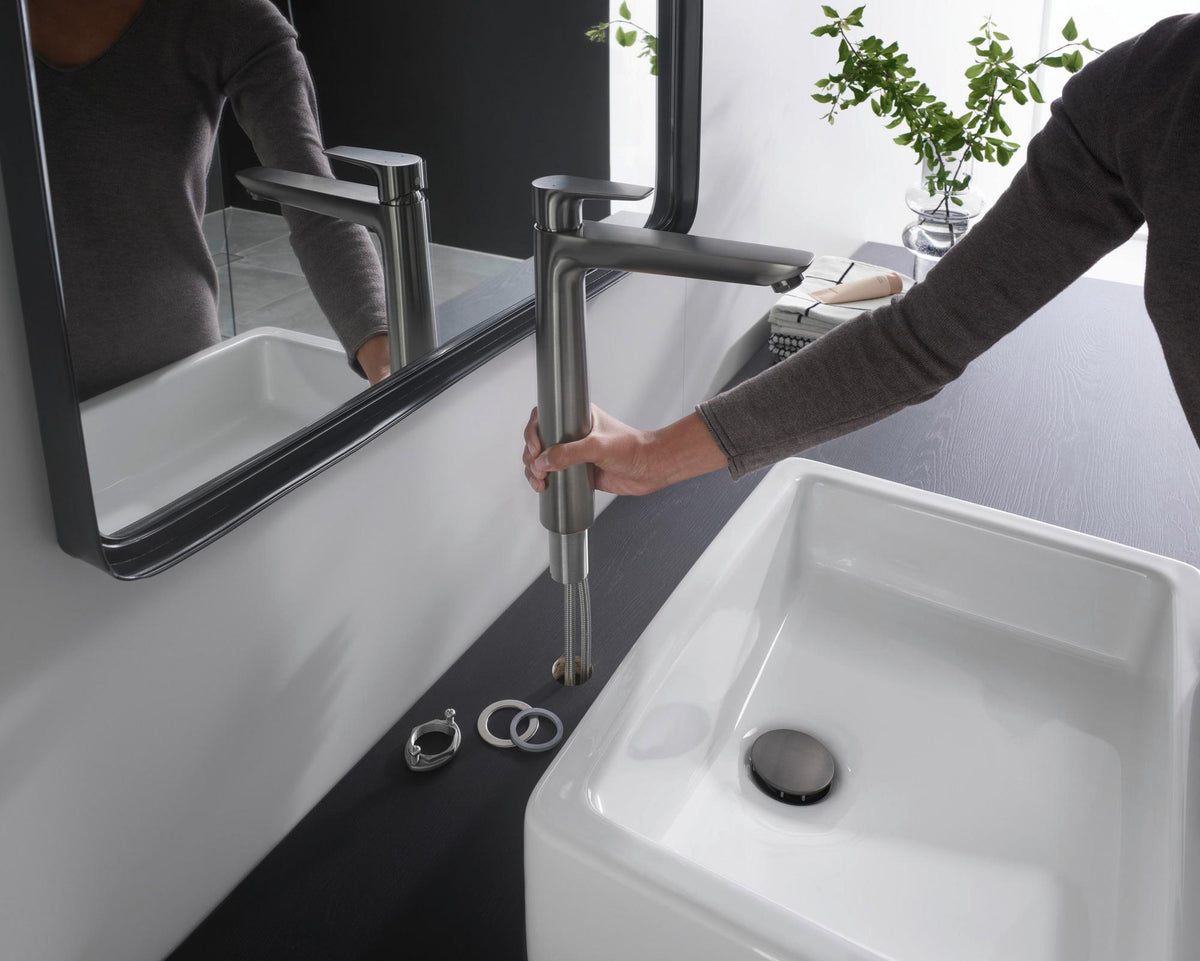 HANSGROHE Talis E Einhebel-Waschtischmischer 240 mit Zugstangen-Ablaufgarnitur, chrom