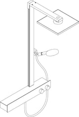 HANSGROHE Raindance E 300 Showerpipe Duschsystem mit Thermostat ShowerTablet 600, 300x300 mm, Chrom