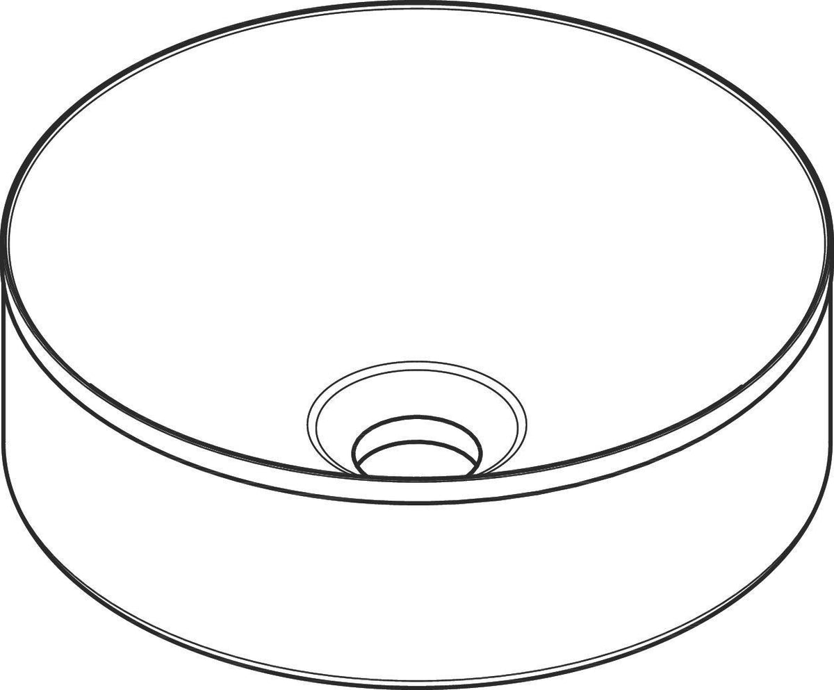AXOR Suite Aufsatzwaschtisch rund 300 mm SolidSurface mit chrom Designrahmen
