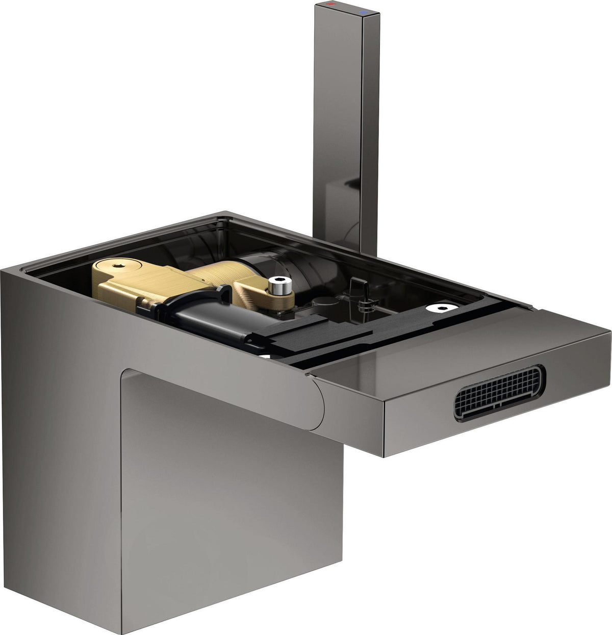AXOR MYEDITION Einhebel-Bidetmischer ohne Platte polished gold optic mit Push-Open Ablaufgarnitur
