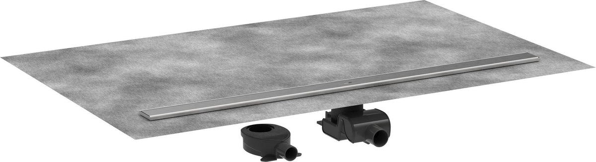 HANSGROHE RainDrain Allround Duschrinne 1200 mm Komplettset – edelstahl gebürstet, höhenverstellbar