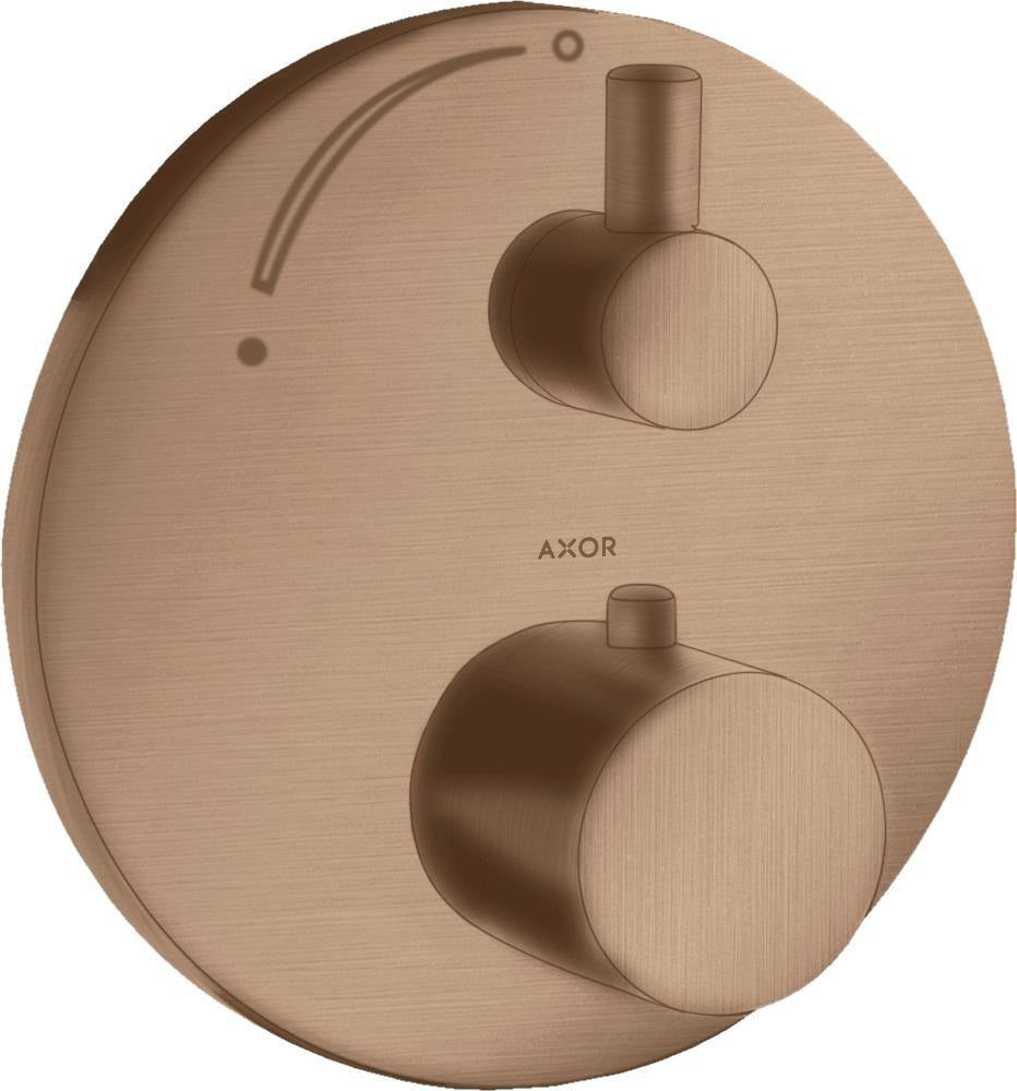 AXOR UNO² Thermostatbatterie Unterputz mit Absperrventil Chrom – 1 Verbraucher, Temperaturbegrenzer