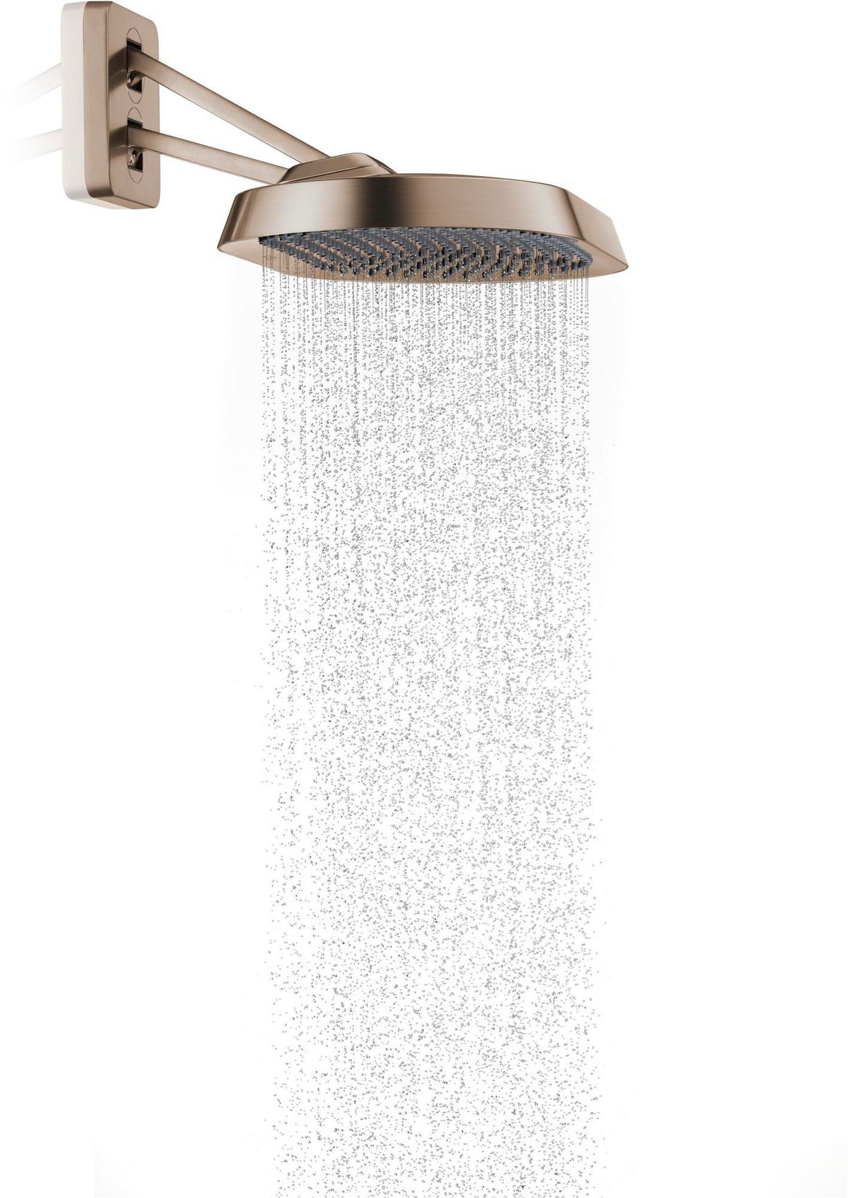 AXOR ShowerSphere 2jet Kopfbrause 370/220 mit beweglichem Brausearm – PowderRain & Rain Strahlarten