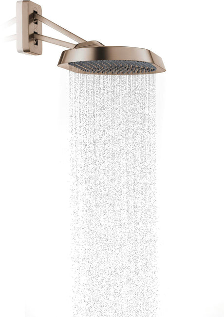 AXOR ShowerSphere 2jet Kopfbrause 370/220 mit beweglichem Brausearm – PowderRain & Rain Strahlarten