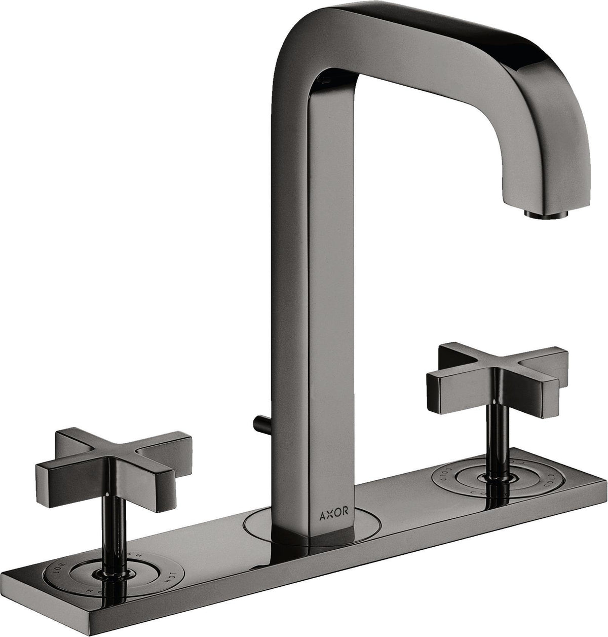 AXOR CITTERIO 3-Loch-Waschtischarmatur 170 DN 15 mit Kreuzgriffen und Platte, Chrom