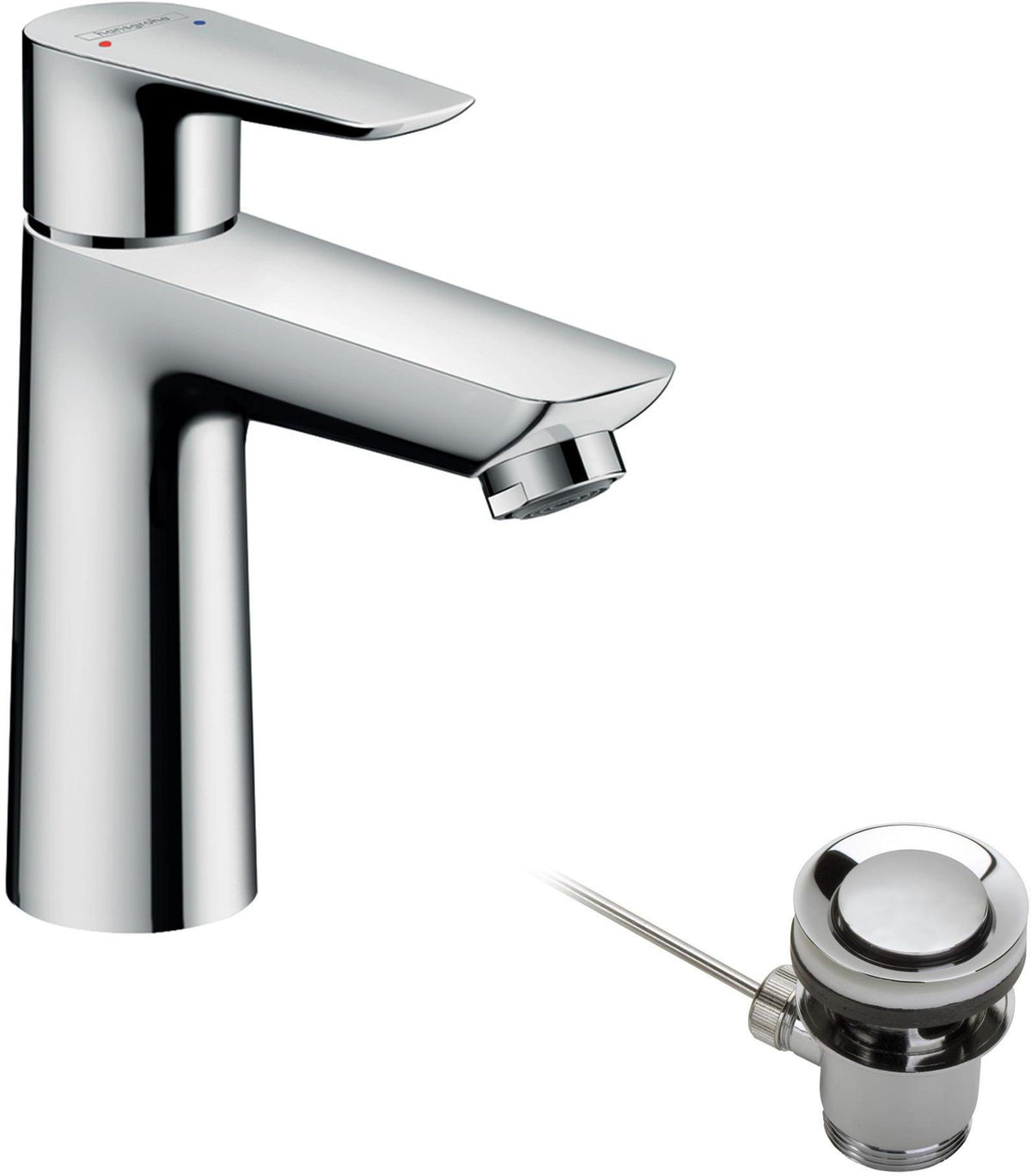 HANSGROHE Talis E Einhebel-Waschtischmischer 110 mit Ablaufgarnitur, chrom – ComfortZone, 5 l/min