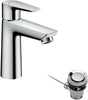 HANSGROHE Talis E Einhebel-Waschtischmischer 110 mit Ablaufgarnitur, chrom – ComfortZone, 5 l/min