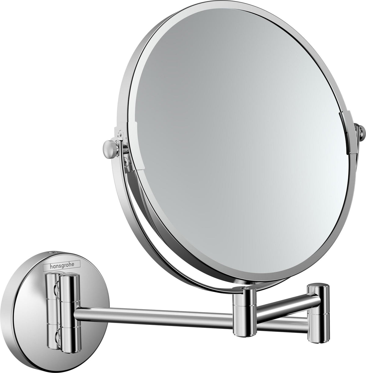 HANSGROHE Rasierspiegel Logis Universal Chrom – 3-fach Vergrößerung, neigbar, Wandmontage