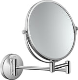 HANSGROHE Rasierspiegel Logis Universal Chrom – 3-fach Vergrößerung, neigbar, Wandmontage