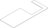 HANSGROHE Xilesa E Konsole 1375 mm Eiche mit Ausschnitt rechts für Aufsatzwaschtisch