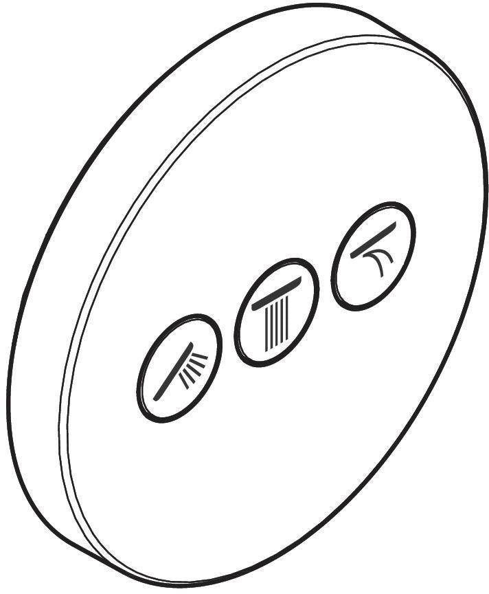 HANSGROHE ShowerSelect S Unterputz-Ventil für 3 Verbraucher – Chrom, gleichzeitige Nutzung