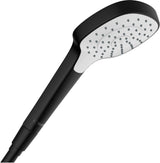 Hansgrohe HG Handbrause CROMA Select E 1jet EcoSmart 9 l/min brushed black – 110 mm Regendusche
