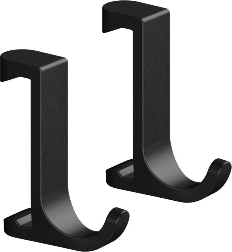 HANSGROHE WallStoris Handtuchhaken 2er-Set mattschwarz, zum Klicken auf Wandleiste