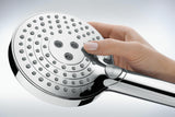 HANSGROHE Raindance Select S 120 Brauseset mit 3 Strahlarten, Select-Taste und Seifenschale in Chrom