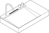 HANSGROHE Avalegra Waschtisch 78 cm mit AquaUnit Armatur – Matt Schwarz, SolidSurface