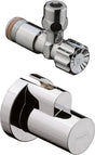 hansgrohe Eckventil mit Schuber – Messing verchromt, G 1/2 x G 3/8