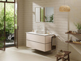 HANSGROHE Spiegel Xarita E mit LED-Beleuchtung und IR-Sensor, mattweiß, 1200 x 700 mm
