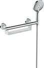 HANSGROHE UNICA COMFORT Haltegriff weiß/chrom mit Ablage und Brausehalter