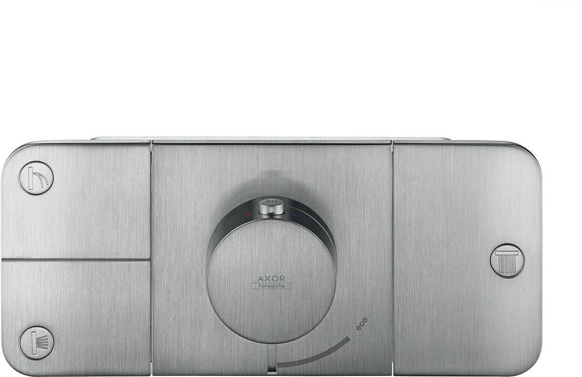 AXOR One Thermostatmodul für 3 Verbraucher – Chrom, Select-Tasten, Eco-Funktion