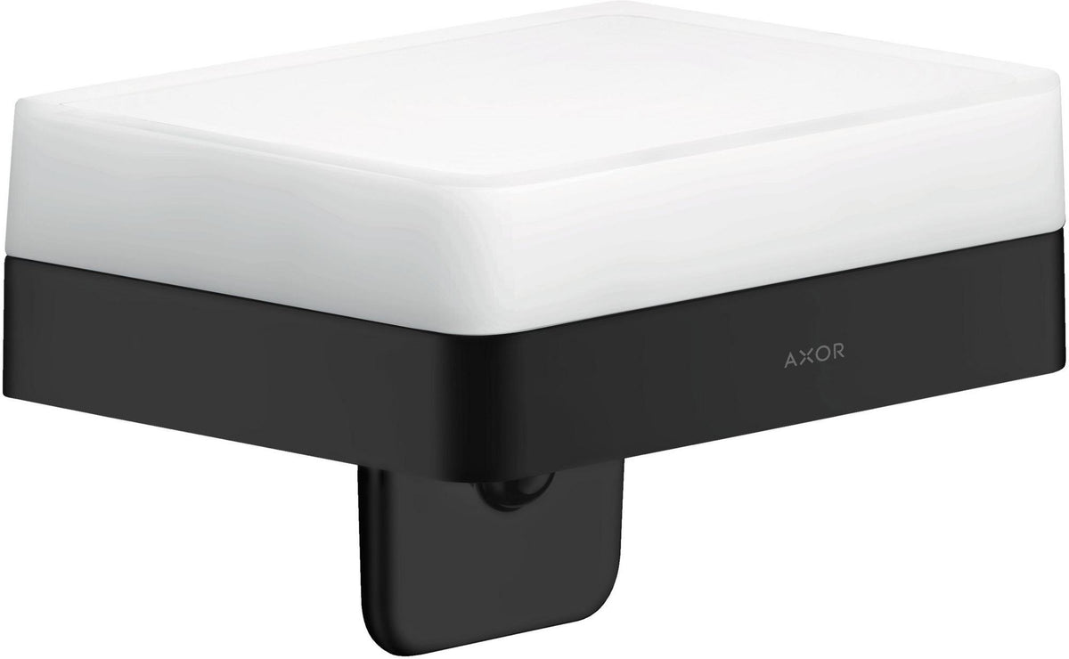 AXOR Universal Softsquare Lotionspender mattschwarz 180 ml Wandmontage mit Glasbehälter