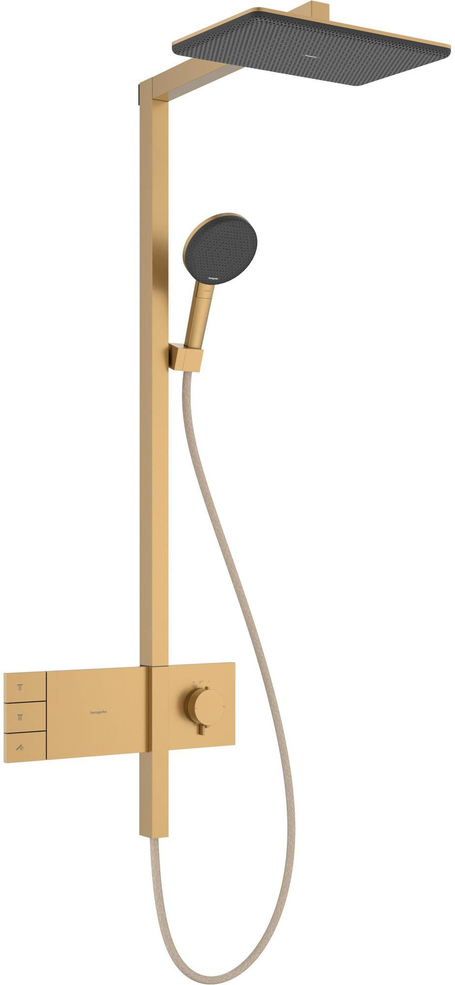 HANSGROHE Raindance Alive Q 210/340 2jet Duschsystem mit Thermostat – Schwarz