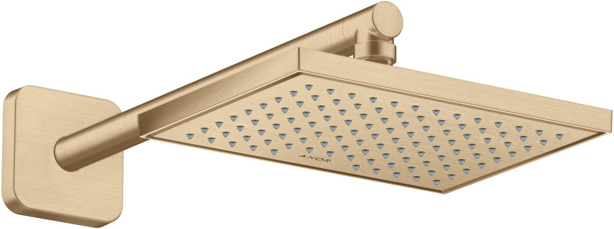 AXOR Brausearm 390mm DN 15 softsquare polished red gold – Wandmontage, Messing