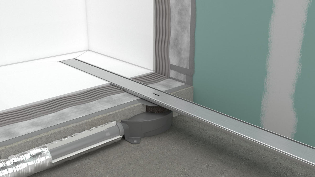 HANSGROHE RainDrain Allround Duschrinne 1200 mm Komplettset – edelstahl gebürstet, höhenverstellbar