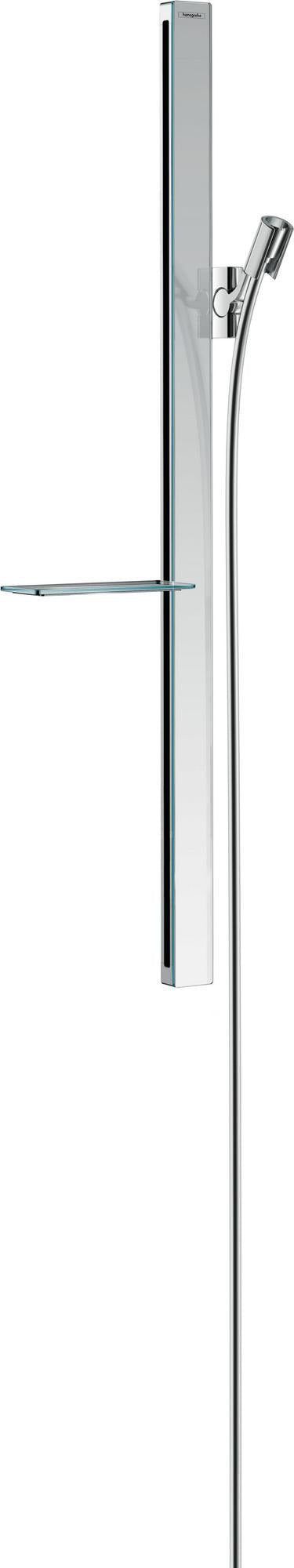 HANSGROHE RAINDANCE Unica E Brausestange 90 cm Chrom mit Handbrausehalterung und Ablage