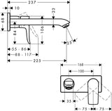HANSGROHE Metris Einhebel-Waschtischmischer Unterputz DN 15 – Ausladung 165 mm, Chrom