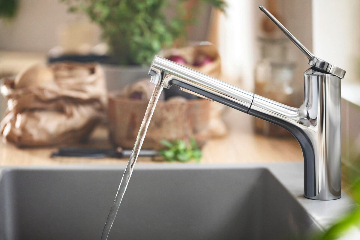 HANSGROHE Einbauspüle S51 450 SilicaTec graphitschwarz 1 Becken 60 cm Unterschrank