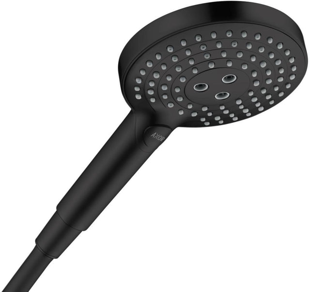 AXOR Handbrause 120 3jet mattschwarz – 3 Strahlarten, Select-Taste, Antikalk