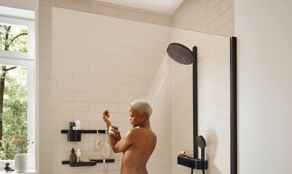 HANSGROHE Showerpipe Pulsify 260 2jet mit Brausethermostat – Chrom, PowderRain & CoolContact