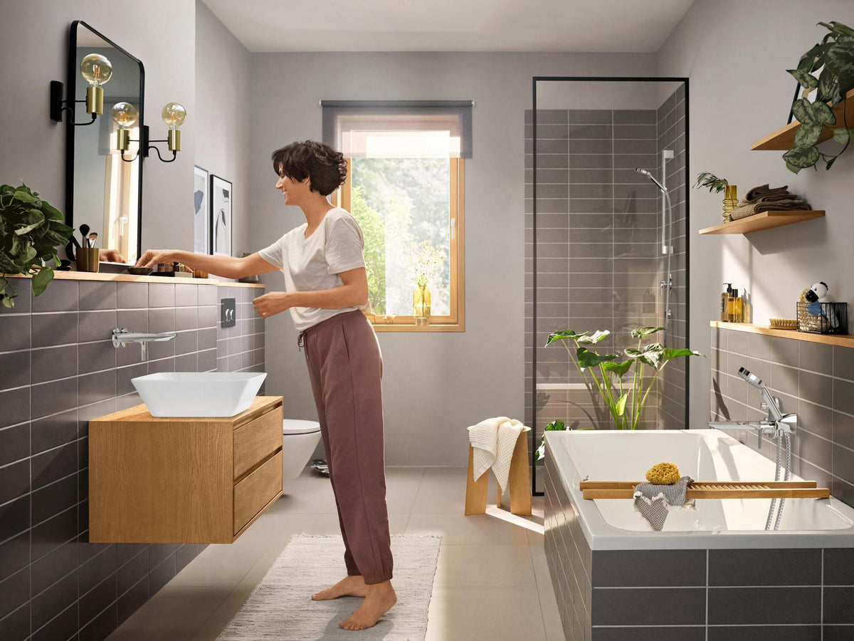 HANSGROHE Rebris E 2-Loch Einhebel-Waschtischmischer Unterputz, chrom, Wandmontage