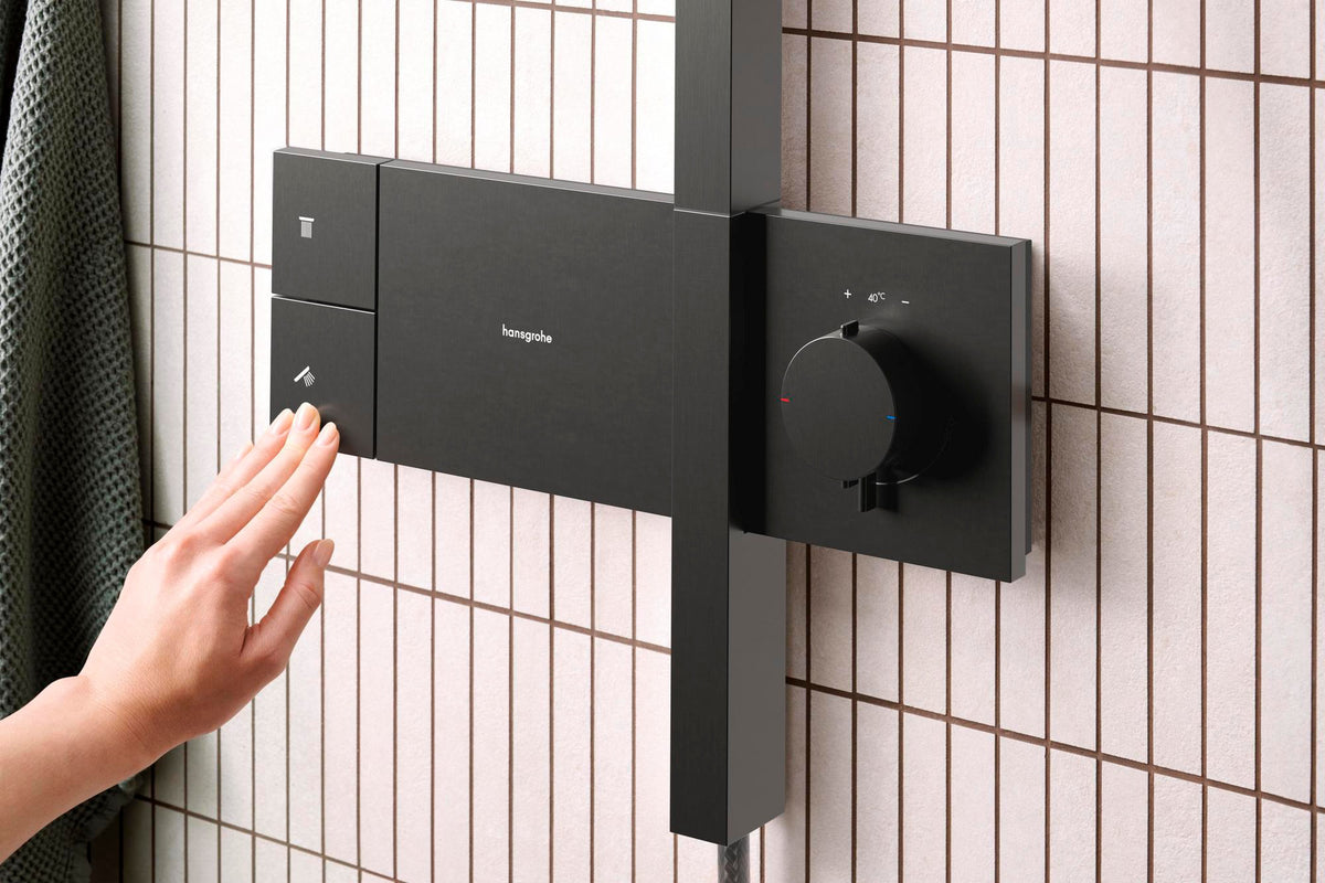 HANSGROHE Raindance Alive S 300 1jet Duschsystem mit Thermostat ShowerSelect Comfort E – Schwarz
