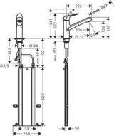 HANSGROHE HG Spültischmischer 150 mit sBox Ausziehauslauf M4214-H150 chrom